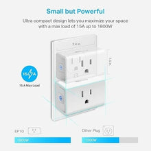 Load image into Gallery viewer, Kasa Smart Plug Mini 15A Smart Home Wi-Fi Outlet Count of 2 in One Pack