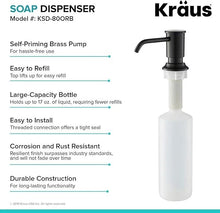 Load image into Gallery viewer, KRAUS Kitchen Soap and Lotion Dispenser in Matte Black