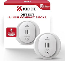 Load image into Gallery viewer, Kidde Smoke Detector, 4-Inch Compact, AA Battery Powered T triboy193