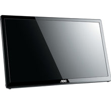 Load image into Gallery viewer, AOC e1659Fwu 15.6-Inch Ultra Slim 1366x768 Res 200 cd/m2 Brightness USB 3.0-Powered Portable LED Monitor w/ Case Black

