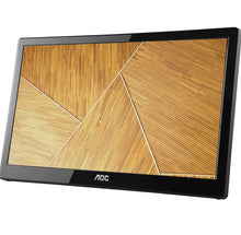 Load image into Gallery viewer, AOC e1659Fwu 15.6-Inch Ultra Slim 1366x768 Res 200 cd/m2 Brightness USB 3.0-Powered Portable LED Monitor w/ Case Black
