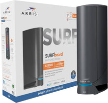 Load image into Gallery viewer, ARRIS Surfboard G34 DOCSIS 3.1 Gigabit Cable Modem &amp; Wi-Fi 6 Router (AX3000) , Approved for Comcast Xfinity, Cox, Spectrum &amp; More , Four 1 Gbps Ports , 1 Gbps Max Internet Speeds
