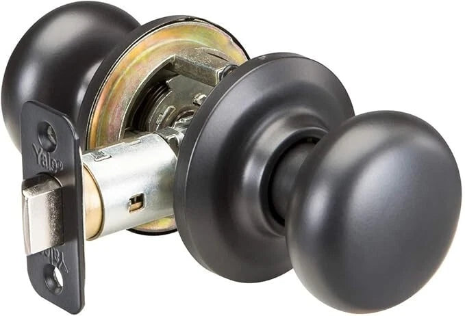Yale Security Cambridge Passage Knob, Black Suede