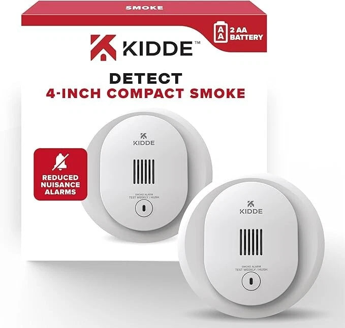Kidde Smoke Detector, 4-Inch Compact, AA Battery Powered T triboy193